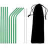 Rainbow Reusable Metal Straws Set With Cleaning Brush  Premium Stainless Steel Drinking Straws For  13
