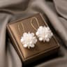 BloomPearl Floral Drop Earrings  Elegant Pearl Petal Earrings For Women 6