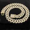 Iced Out Cuban Link Chain  Triple Row CZ Diamond Hip Hop Chain Necklace For Men 4