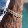 Iced Rhombus Diamond Cuban Link Bracelet For Men  Luxury Hip Hop Chain Wrist Jewelry 5