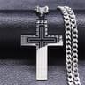 FaithShield GoldPlated Stainless Steel Cross Necklace With Jesus Pendant  Hip Hop Style Jesus Cross 9