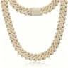 14mm Moissanite Cuban Link Chain  925 Sterling Silver Mens Cuban Chain Necklace 1