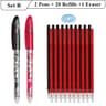 PrecisionWrite 05mm Erasable Gel Pens Set With 20 Refills  Eraser  Smooth Writing Refillable Statio 7