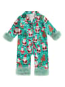 Reindeer Fleece Footed Sleeper For Babies  Toddlers  Hooded Christmas Zip Pajamas 3