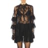 Elegant Floral Sheer Lace Mini Dress  Long Sleeve See Through Mesh Dress For Party  Cocktail Nights 4