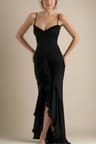 Elegant Ruched Mesh Camisole Dress  Ruffled Sleeveless Flowy Party Dress 6