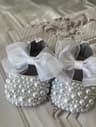 Elegant Pearl Christening Baby Shoes For Newborns 03 Months 8