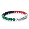 Palestine Flag Natural Stone Bead Bracelet  Unisex Prayer  Symbolic Jewelry 7