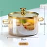 ClearView HeatResistant Glass Saucepan With Lid  Dual Handles 6
