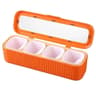 ClearView 4Piece Spice Container Set With Rack  Spoons  Crystal Seasoning Box Organizer 8
