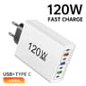 120W USB C Charger MultiPort Fast Charging Adapter For IPhone Samsung  More 7