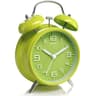 Classic Loud Twin Bell Alarm Clock With Backlight  Retro Metal Desk Clock Battery Operated 8
