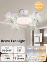 Modern LED Ceiling Fan With Light  Remote Control  3Speed Low Profile Cooling Solution 7