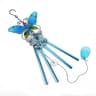 Serenity Glow Outdoor Wind Chime With Hummingbird  Dragonfly Glass Art 17