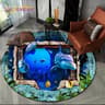 3D Ocean Illusion Dolphin Rug  NonSlip Underwater Area Rug For Living Room  Bedroom Decor 2