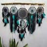 Boho Macrame Dream Catcher Wall Decor Set With Moon Design For Nursery  Home 6