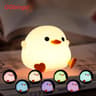 Cute Pear Silicone Night Light  Touch Control USB Rechargeable Kids Bedside Lamp 8