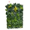 Artificial Grass Wall Panel With Flowers  Lush Greenery Wall Backdrop  Privacy Hedge Screen 12