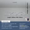 Modern Linear Chandelier LED Pendant Light For Kitchen Island And Dining Room 6