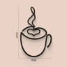 Modern Coffee Cup Wall Art For Kitchen And Coffee Bar  Black Metal Coffee Wall Decor 8
