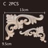 Elegant Floral Wood Carved Corner Appliques For Furniture  Home Decor 3