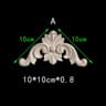 Floral Wood Carved Corner Onlay Furniture Applique Unpainted Decorative Trim 4