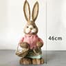 Handcrafted Straw Rabbit Easter Decoration  Rustic Bunny Ornament For Home  Garden 4