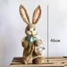 Handcrafted Straw Rabbit Easter Decoration  Rustic Bunny Ornament For Home  Garden 9