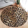 Savanna Chic Round Leopard Rug  Soft Leopard Print Rug For Bedroom Living Room  Vanity Spaces 7