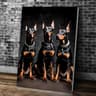 Black  White Doberman Wall Art Fashion Dog Canvas Print For Modern Living Room Decor 13