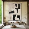 Beige Textured Abstract Canvas Wall Art For Modern Neutral Living Rooms 9