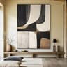 Beige Textured Abstract Canvas Wall Art For Modern Neutral Living Rooms 10