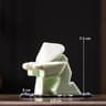 Zen Warrior Ceramic Samurai Figurine  Minimalist Blanc De Chine Decor 13