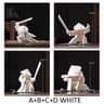 Zen Warrior Ceramic Samurai Figurine  Minimalist Blanc De Chine Decor 14