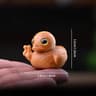 HandCarved Wooden Duck Figurine  Cute Minimalist Desk  Home Decor 2