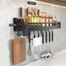 NoDrill Wall Mounted Kitchen Shelf With Drainage For Utensils And Spices 9