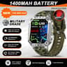 Rugged GPS Smartwatch With AMOLED Display  10ATM Waterproof  Military Smartwatch For Men 12