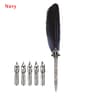 Luxury Feather Quill Pen Set With Ink  Nibs  Vintage Calligraphy Gift Box 15