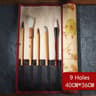 Vintage Bamboo Calligraphy Brush Holder Roll  Large Capacity Art Supplies Organizer 11