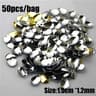 50pcs Fishing Spinner Blades Set  Nickel Spoon Blades For Flounder Attractor Lures  DIY Tackle 6