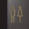 Elegant Black Gold Restroom Door Sign And WC Sign 7