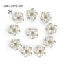 Elegant Rhinestone  Pearl Flower Buttons Set For Wedding Crafts And DIY Accessories 6
