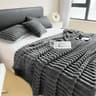 CozyStripe Striped Throw Blanket  Thick Plush MultiPurpose Blanket For Bed Sofa  Pets 12