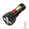 Heinast Rechargeable LED Flashlight With COB Side Light For Camping 13