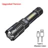 Heinast Rechargeable LED Flashlight With COB Side Light For Camping 14
