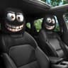 Cute Bear Breathable Car Headrest Covers  Soft Elastic Washable Pillowcase Set 1