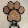 Personalized Dog Leash Holder Wooden Paw Print Wall Hook 6