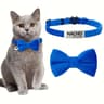 Personalized Cat Bow Tie Collar With Engraved ID Tag And Bell 9