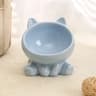 WhiskerEase Ceramic Elevated Tilted Cat Bowl 7
