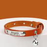 Personalized Engraved Leather Cat Collar With Bell  Adjustable Custom ID Collar For Cats  Kittens 6